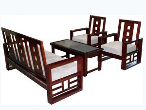 SOFA GỖ TỰ NHIÊN SF72 - ACACIA - CÓ ĐỆM